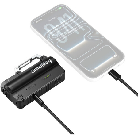 SmallRig 6091 - etui ładujące 2w1 i 2x akumulator INR21700 (czarny zestaw, 10000mAh) - przykład użycia